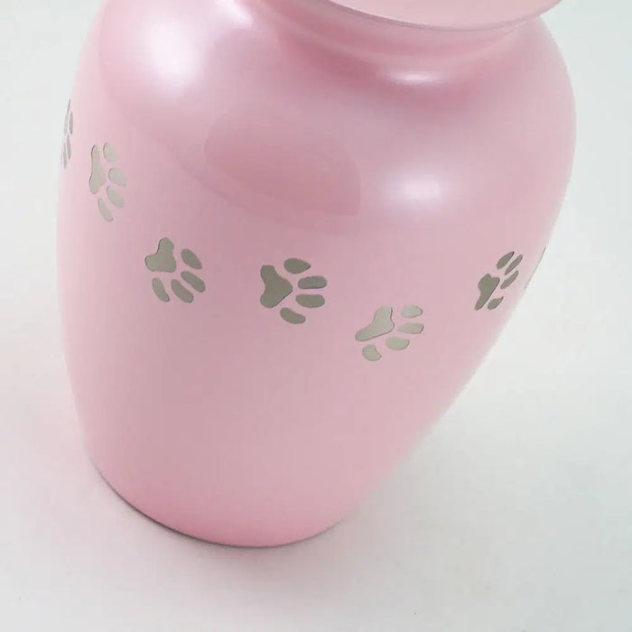Classic Paw Pearl Pink Family Cremation Urn