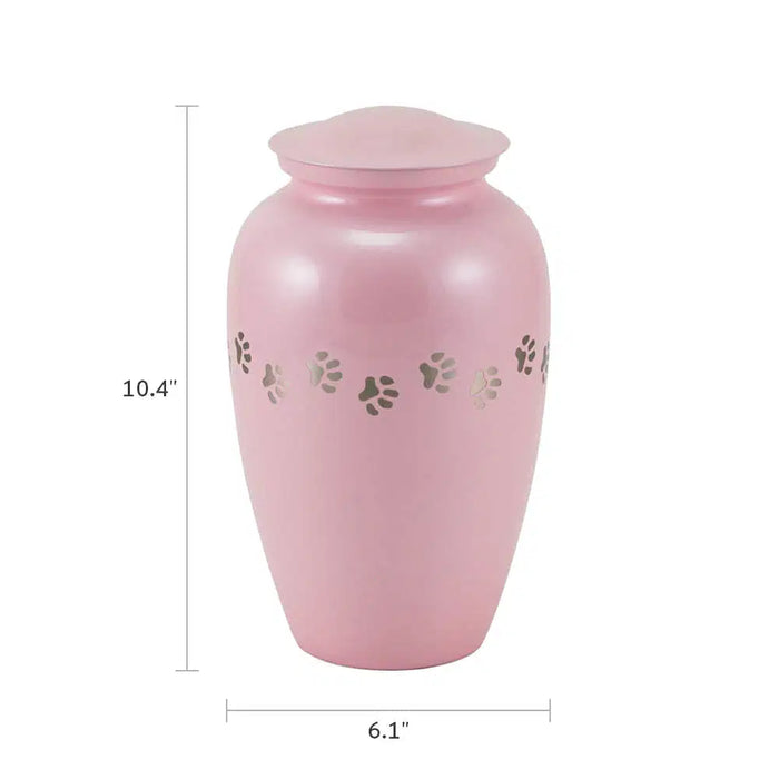Classic Paw Pearl Pink Family Cremation Urn