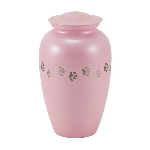 Classic Paw Pearl Pink Family Cremation Urn