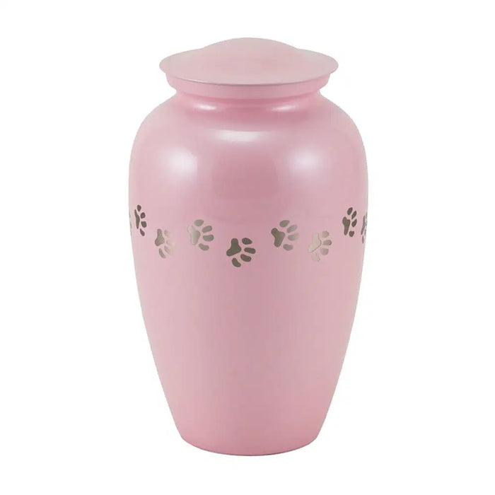 Classic Paw Pearl Pink Family Cremation Urn
