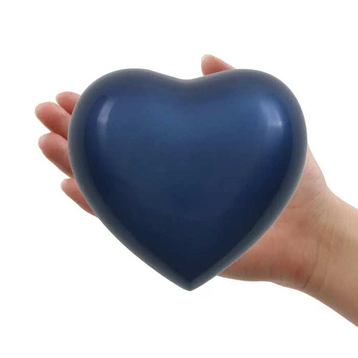 Arielle Sky Blue Heart Cremation Urn