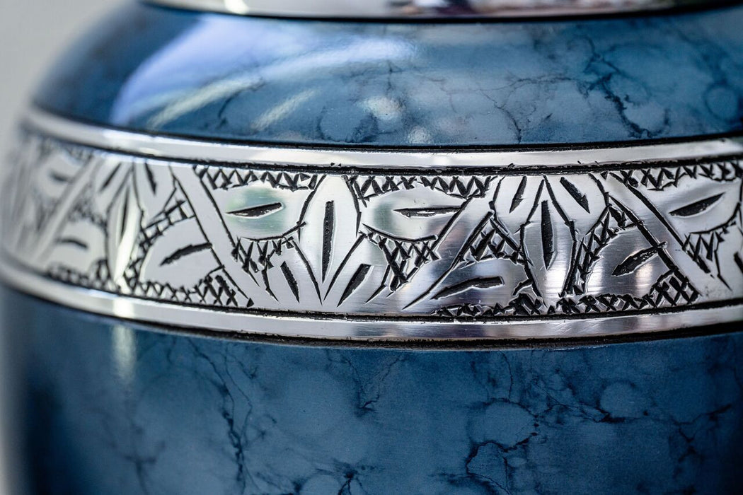 Blue Fire, Large/Adult Cremation Urn-Cremation Urns-Urns of Distinction-Afterlife Essentials
