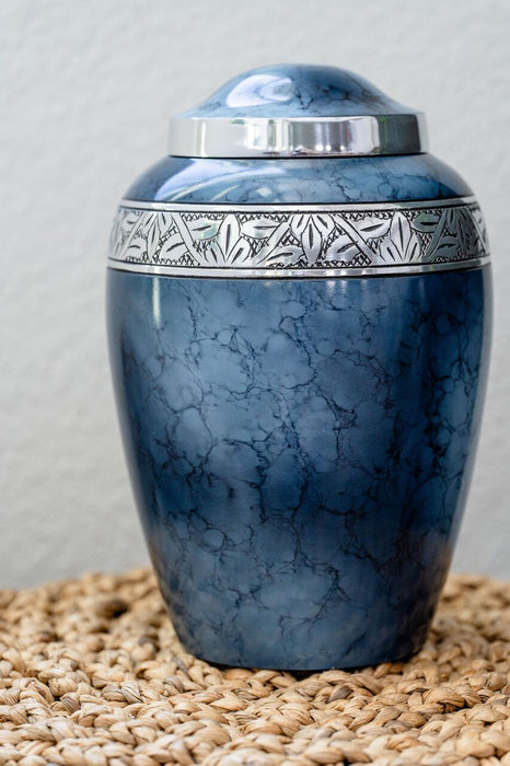 Blue Fire, Large/Adult Cremation Urn-Cremation Urns-Urns of Distinction-Afterlife Essentials