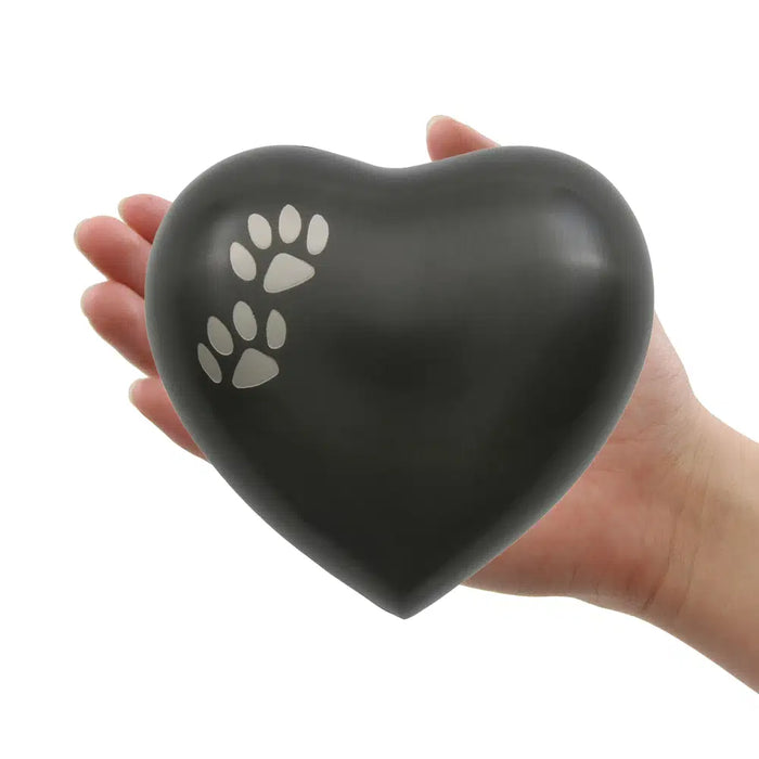 Arielle Slate Heart Paw Cremation Urn