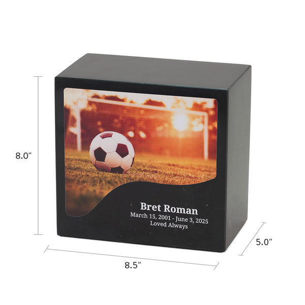 Monumental Memorials Soccer Full Size Cremation Urn-Cremation Urns-Terrybear-Afterlife Essentials