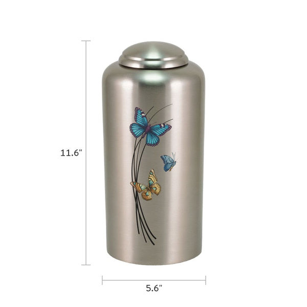 Enchanted Essence Butterflies Pewter Full Size Cremation Urn-Cremation Urns-Terrybear-Afterlife Essentials