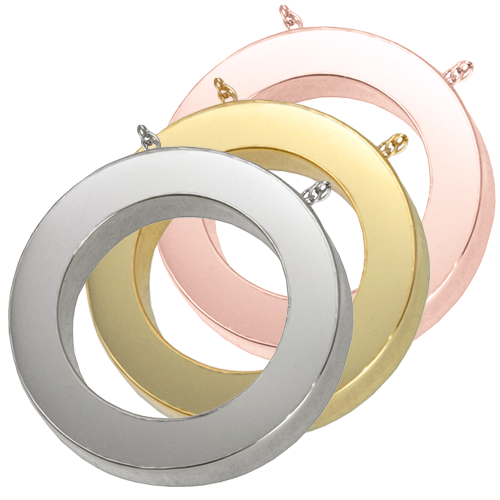 Slide Flat Circle Pendant Cremation Jewelry-Jewelry-New Memorials-Afterlife Essentials