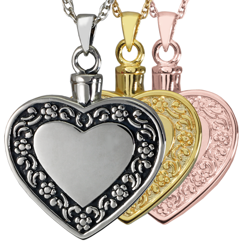 Rimmed Heart Cremation Jewelry-Jewelry-New Memorials-Afterlife Essentials