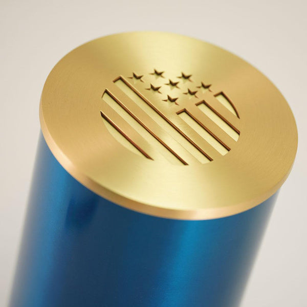 Cascade Scatter™ Geneva Flag Blue Full Size Cremation Urn-Cremation Urns-Terrybear-Afterlife Essentials