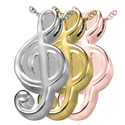 Treble Clef Cremation Jewelry-Jewelry-New Memorials-Afterlife Essentials