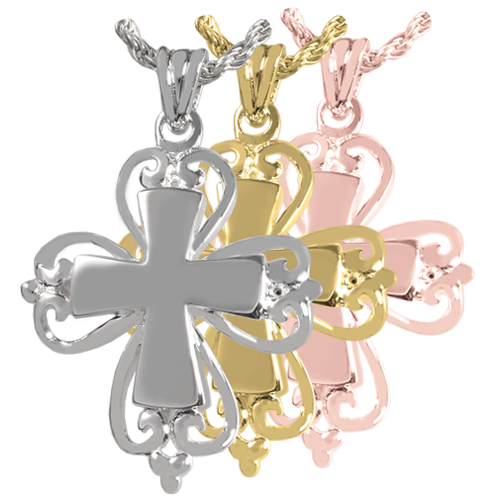 Romantic Cross Cremation Jewelry-Jewelry-New Memorials-Afterlife Essentials
