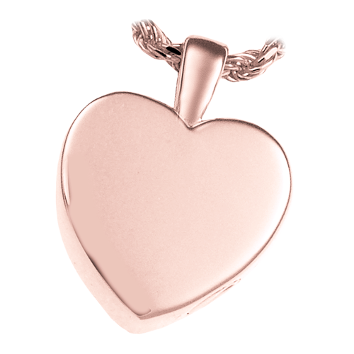 Classic Heart Small Pendant Cremation Jewelry-Jewelry-New Memorials-14K Solid Rose Gold-Afterlife Essentials