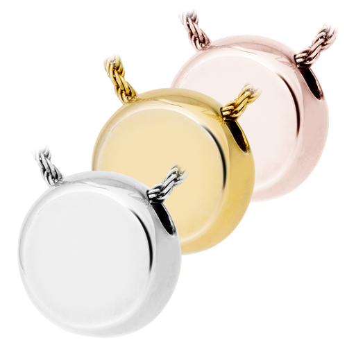 Slide Round Pendant Cremation Jewelry-Jewelry-New Memorials-Afterlife Essentials