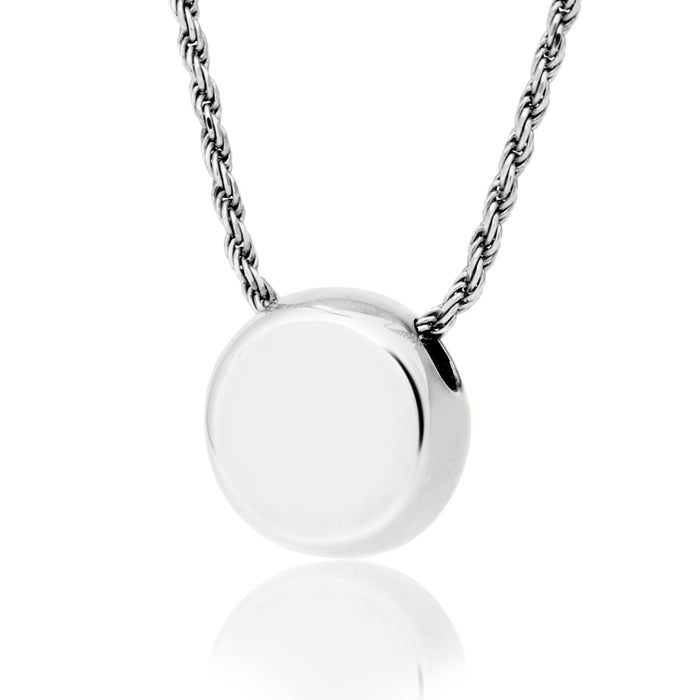 Slide Round Pendant Cremation Jewelry-Jewelry-New Memorials-Afterlife Essentials