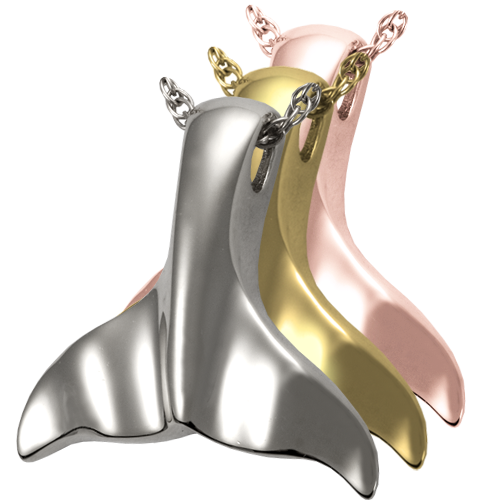 Whale Tail Pendant Cremation Jewelry-Jewelry-New Memorials-Afterlife Essentials