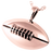 Cremation Jewelry: Football-Jewelry-New Memorials-14K Solid Rose Gold-Afterlife Essentials