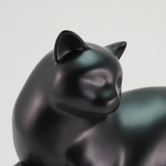 Cozy Cat Black Petite Cremation Urn