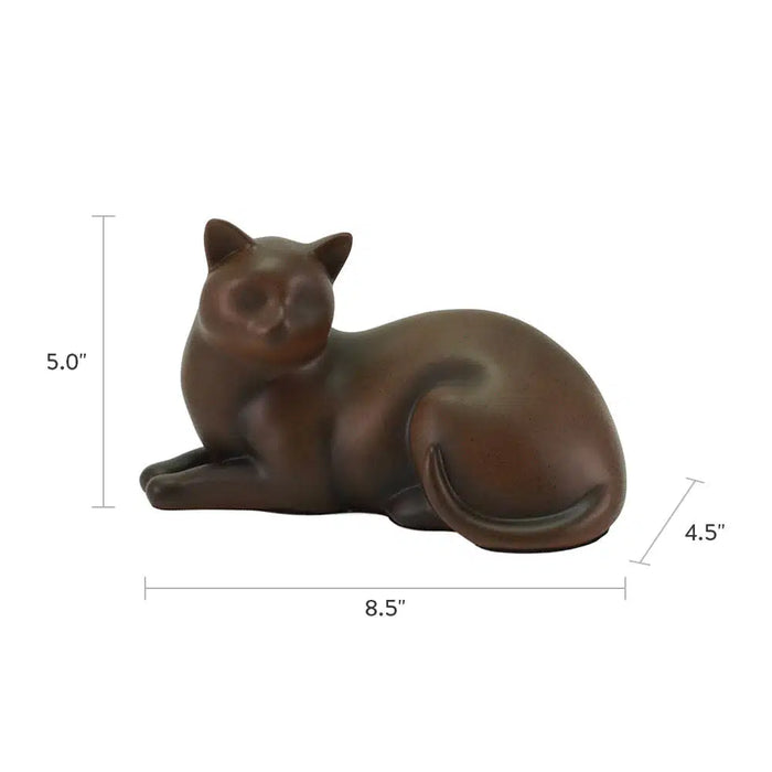 Cozy Cat Tabby Petite Cremation Urn