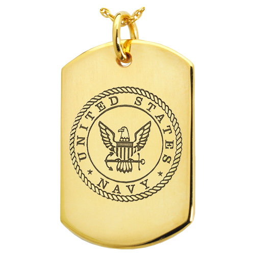 Military Emblem Dog Tag Pendant Cremation Jewelry-Jewelry-New Memorials-Afterlife Essentials