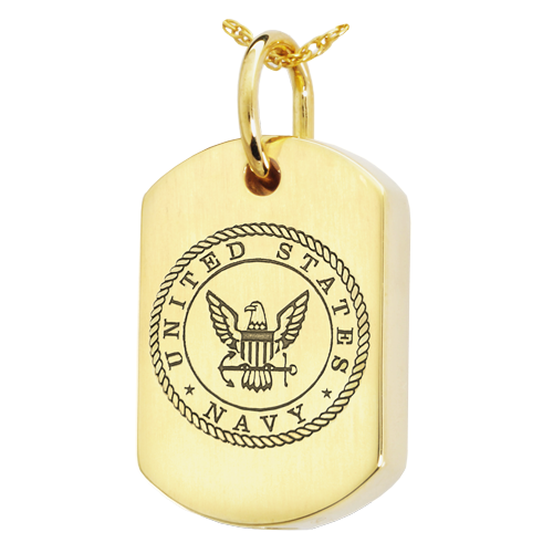 Military Emblem Dog Tag Pendant Cremation Jewelry-Jewelry-New Memorials-Afterlife Essentials