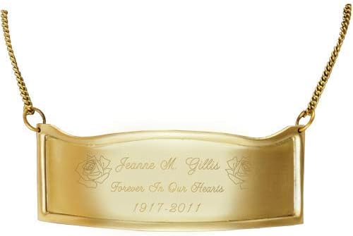 Engraved Memorial Plaque- Contoured Brass-Accessories-New Memorials-Afterlife Essentials