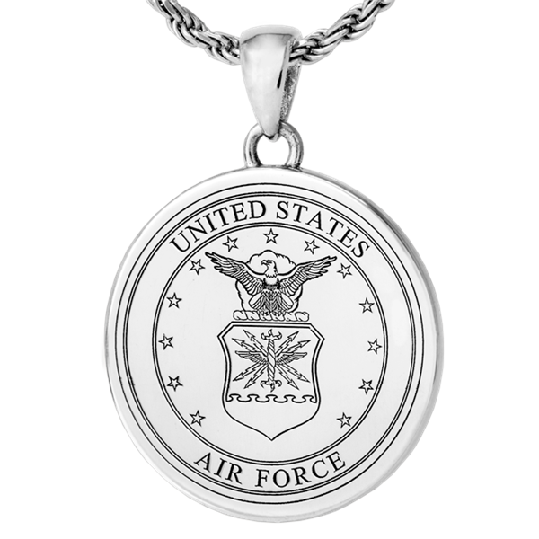 Round Military Pendant Cremation Jewelry-Jewelry-New Memorials-Afterlife Essentials