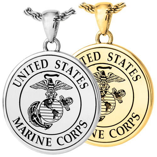 Round Military Pendant Cremation Jewelry-Jewelry-New Memorials-Afterlife Essentials