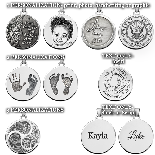Personalized Round Cremation Jewelry-Jewelry-New Memorials-Afterlife Essentials