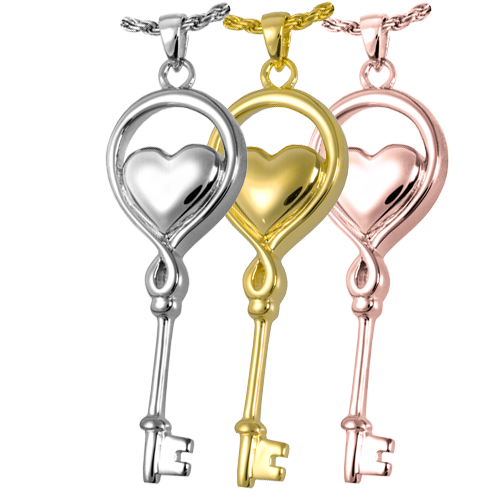 Key To My Heart Cremation Jewelry-Jewelry-New Memorials-Afterlife Essentials