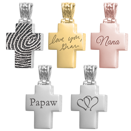 Cross With Filigree Bail Cremation Jewelry-Jewelry-New Memorials-Afterlife Essentials