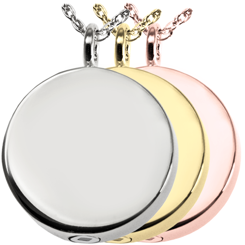 Simple Round Cremation Jewelry-Jewelry-New Memorials-Afterlife Essentials