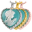 Heart Cameo Marine Green Cremation Jewelry-Jewelry-New Memorials-Afterlife Essentials