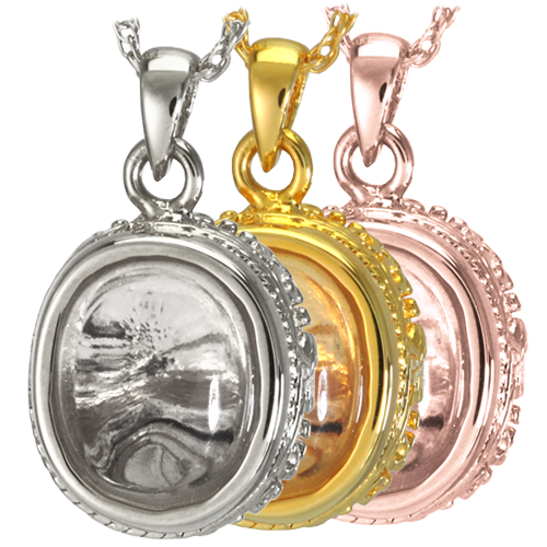 Glass Oval Pendant Cremation Jewelry-Jewelry-New Memorials-Afterlife Essentials