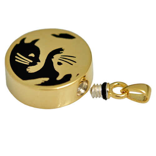 Kitty Yin Yang Pet Cremation Jewelry-Jewelry-New Memorials-Afterlife Essentials