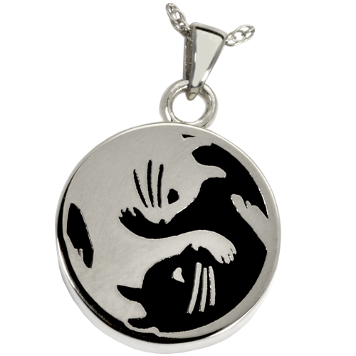 Kitty Yin Yang Pet Cremation Jewelry-Jewelry-New Memorials-Afterlife Essentials