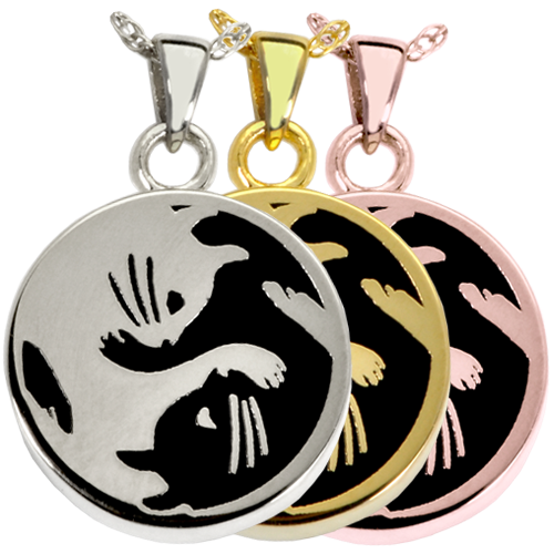 Kitty Yin Yang Pet Cremation Jewelry-Jewelry-New Memorials-Afterlife Essentials