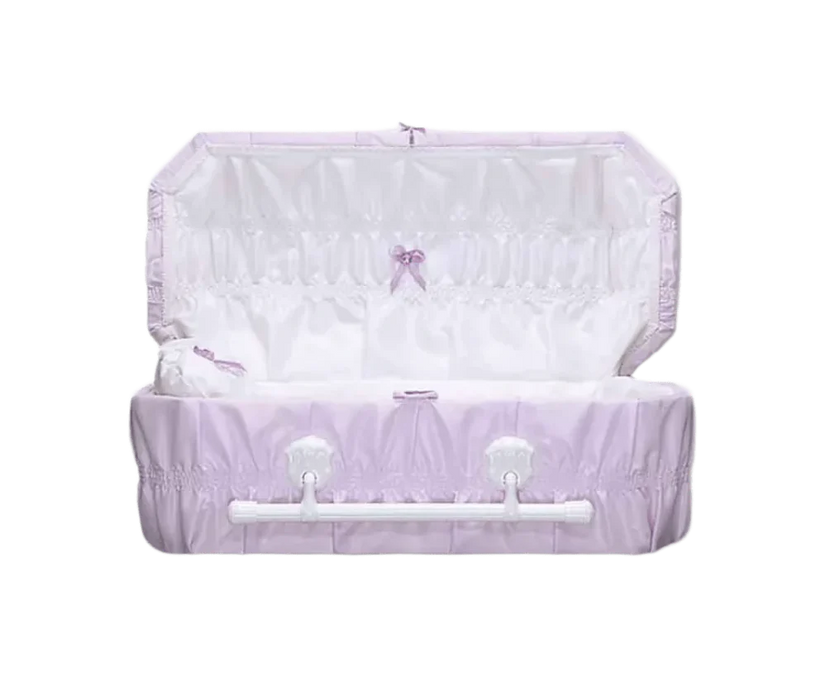 Octagon Cloth-Covered Wood Pet Casket - Lilac-Pet Caskets-Titan Caskets-Afterlife Essentials