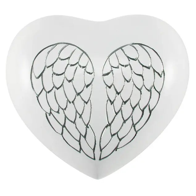 Arielle Heart Urn Angel Wings Pearl-Cremation Urns-Terrybear-Afterlife Essentials