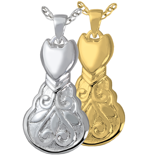 Scroll Kitty Cremation Jewelry-Jewelry-New Memorials-Afterlife Essentials