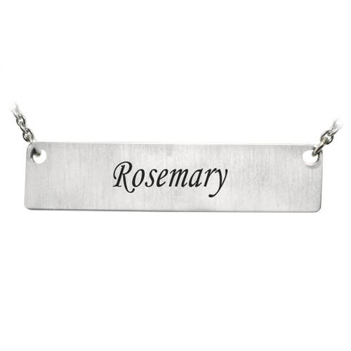 Personalized Bar Pendant Horizontal- Flat Memorial Jewelry-Jewelry-New Memorials-Afterlife Essentials