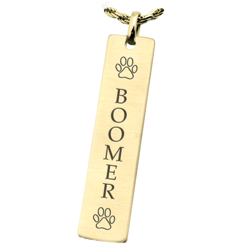Vertical Bar Pendant with Text Engraving Pet Cremation Jewelry-Jewelry-New Memorials-Afterlife Essentials
