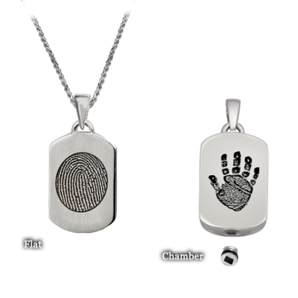 Personalized Petite Dog Tag Cremation Jewelry