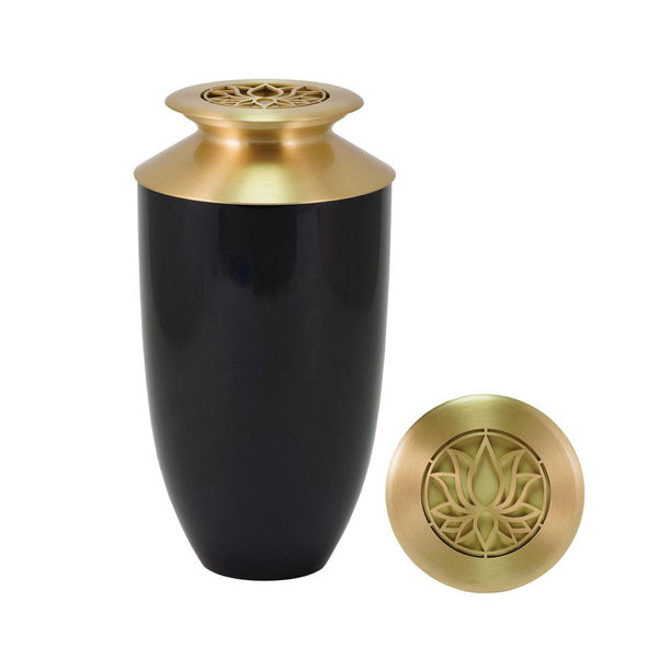 Cascade Scatter™ Monterey Lotus Onyx Full Size Cremation Urn-Cremation Urns-Terrybear-Afterlife Essentials