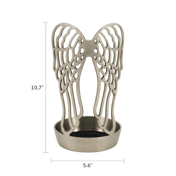 Arabella Wings Textured Pewter Base-Accessories-Terrybear-Afterlife Essentials