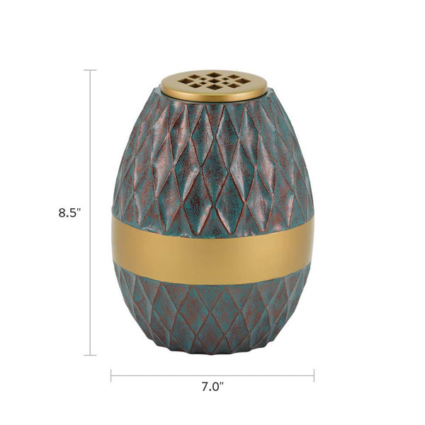Cascade Scatter™ Reflections Diamond Teal Full Size Cremation Urn-Cremation Urns-Terrybear-Afterlife Essentials