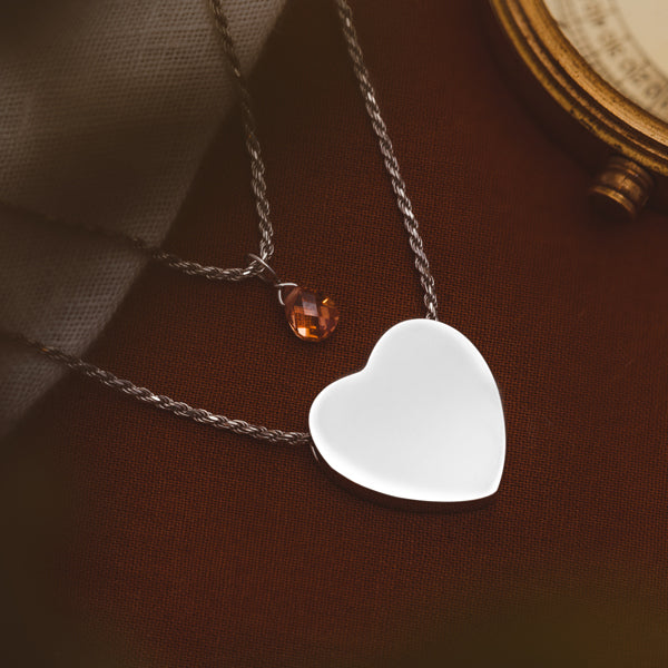 Peaceful Heart Pendant Cremation Jewelry-Jewelry-New Memorials-Afterlife Essentials