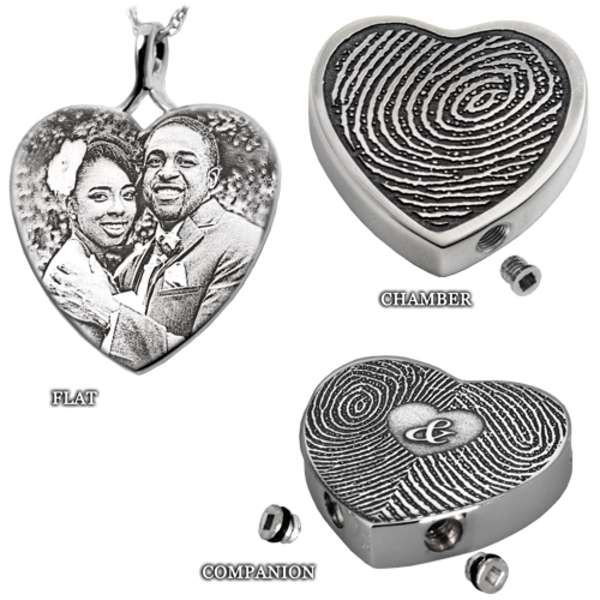 Heart Photo Pendant Cremation Jewelry-Jewelry-New Memorials-Afterlife Essentials