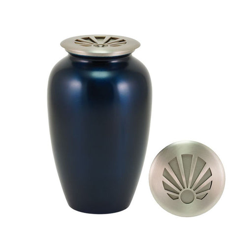 Cascade Scatter™ Classic Sunray Midnight Blue Full Size Cremation Urn-Cremation Urns-Terrybear-Afterlife Essentials