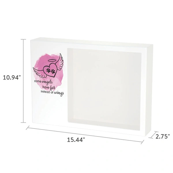 Shadowbox Pet Urn Angel Wings Pink-Cremation Urns-Terrybear-Afterlife Essentials