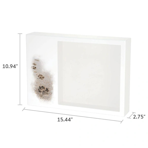 Shadowbox Pet Urn Paws in Sand-Cremation Urns-Terrybear-Afterlife Essentials